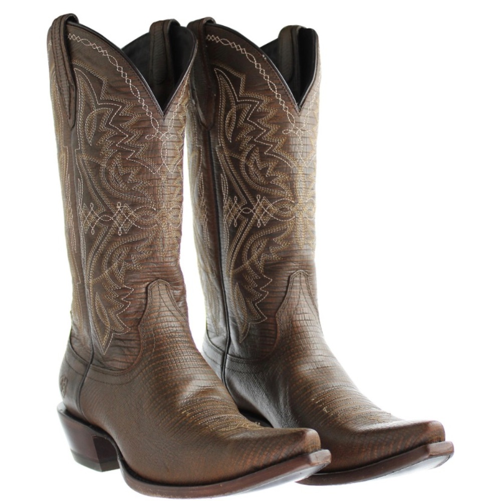 Ariat Alamar Lizard print cowgirl boots (10B) good used condition!